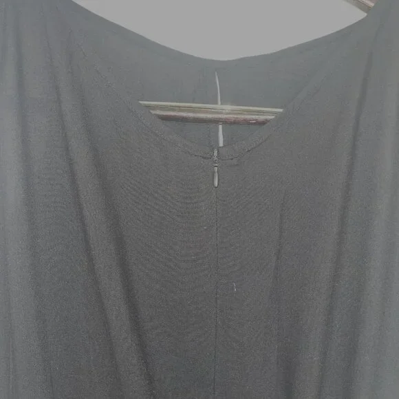 Cottinfab Black Ladies Rayon Drawstring Waist Women's 3/4th Jumpsuit Size M - Picture 5 of 10